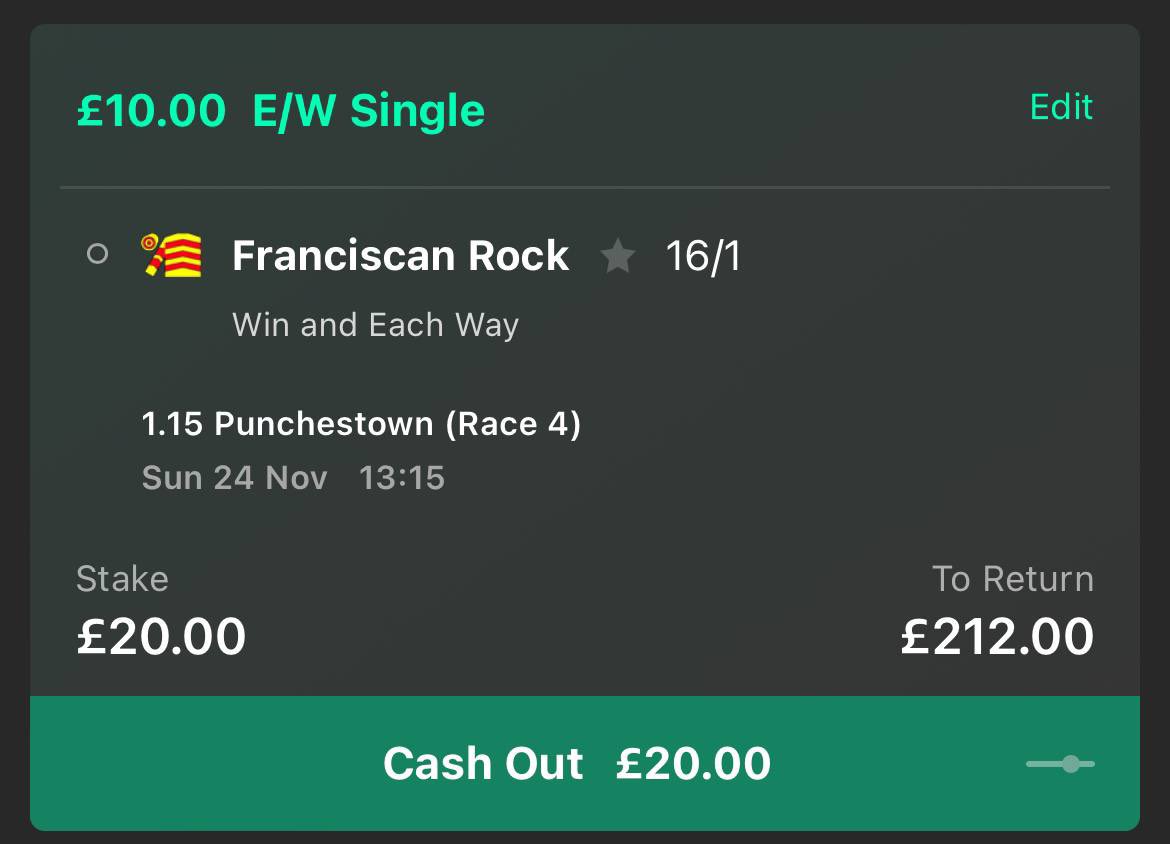 Marcus (@onlybooms1) on Twitter photo Just the one today. Small E/W
If this wins, Iโll give my winnings away to someone who likes this post Just the one today. Small E/W
If this wins, Iโll give my winnings away to someone who likes this post