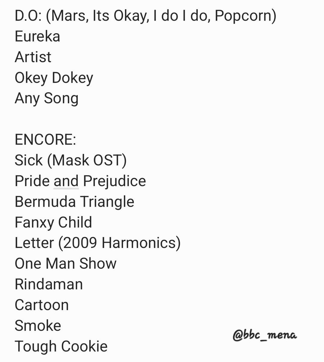 BBC_Mena's tweet photo. Zico Join the Parade Concert, 24/11 Day 2 Setlist:

#Zico #지코 https://t.co/oMol4Kz4et