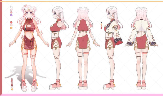 この度、夕凪そるちゃん( )の新衣装を担当させていただきました!!掲載許可をいただきましたので新衣装のキービジュと三面図を公開させていただきます!!#自夕帳 