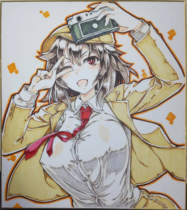 東方桃源郷で受けた色紙です 