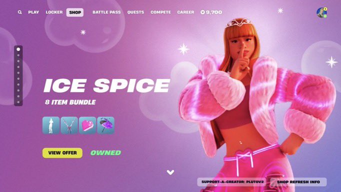 ZynngMaps's tweet image. Fortnite ice spice skin pack Giveaway
 x4✨
24 Hours🕕
Retweet♻️
Follow❤️
use creator code: zynng (higher chance to win) ⭐️
Reply "Done" 💯
#FortniteRemix #Giveaway #vbucks #FortniteChapter2 #fortnitechapter1
#fortnite #IceSpice #fortniteskin #IceSpiceleakvideo