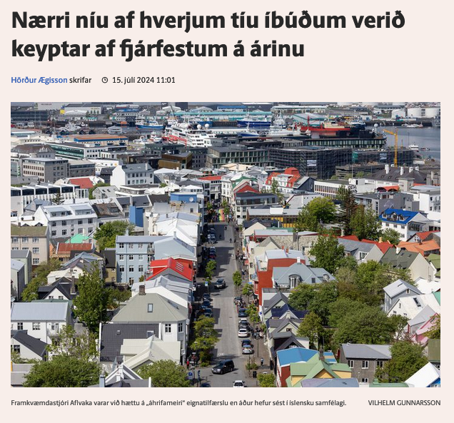 Því meira sem þú kennir innflytjendum um íbúðavandann á Íslandi, því meiri skellihlægja fjárfestarnir og jakkafatakarlanir sem eru að kaupa upp allar nýbýggingar landsins og himinhækka leiguna hjá fólki eins og þér og mér, verkafólki og innflytjendum.