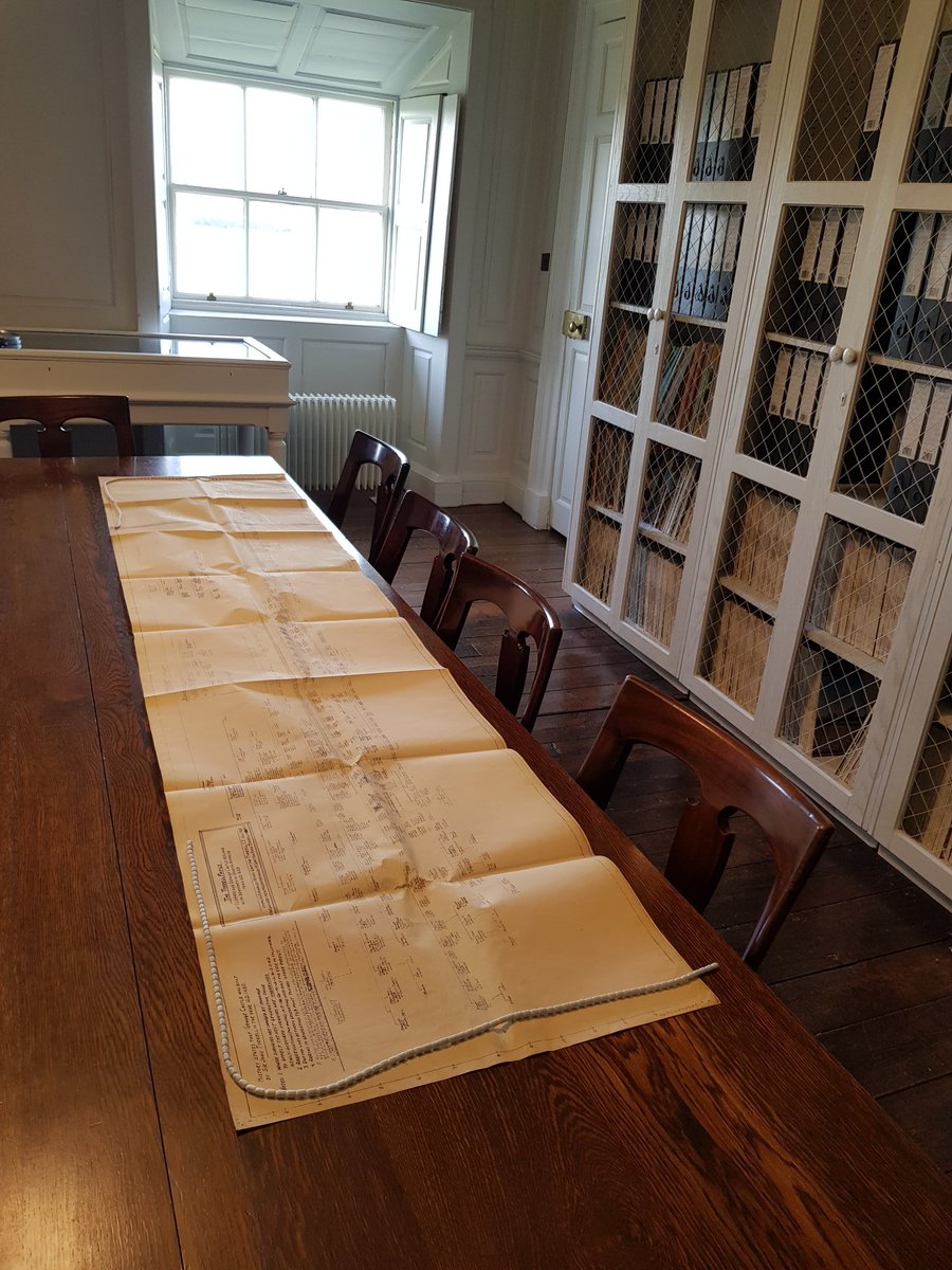 OMARC_archive's tweet photo. #EYAHuge This item which traces the Tyrrell family genealogy is by far the largest document in our Ballindoolin archive and certainly our other collections, taking up half of our reading room table! #ExploreYourArchive https://t.co/YP9GnuTqB3