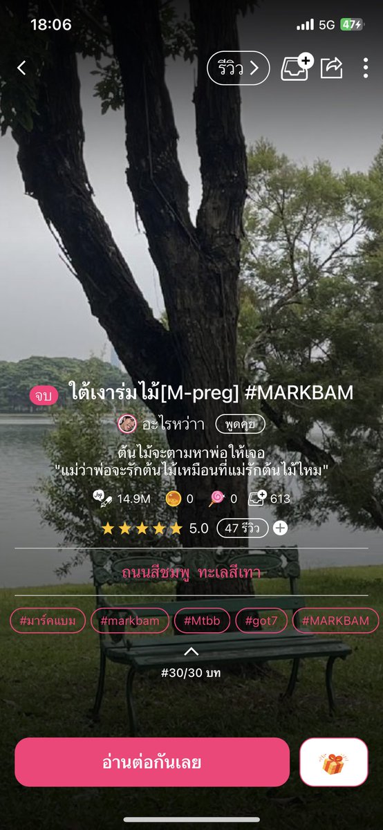 dreamm2000's tweet photo. ร้องไห้ตั้งแต่ตอนที่ 1-30 ร้องจนตาบวม เรื่องนี้ดีมากใครยังไม่ได้อ่านแนะนำสุด
#แนะนำจอยมาร์คแบม 
#จอยมาร์คแบม 
#markbam https://t.co/M8R9eEzYJi