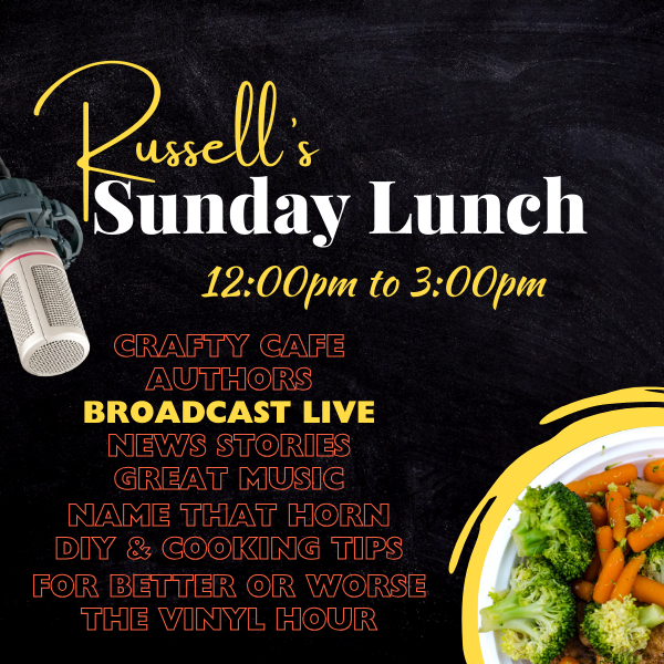 RussellPrue's tweet photo. ONAIR NOW - My 3-hour Sunday Lunch Radio Show, lots of guests including Chef Jack, Crafter @CreativityM_ Parent Coach @SueAtkins Author @stevenlenton.bsky.social Decorator Will #MUSIC #REQUESTS #VINYL Listen Here https://t.co/dq5HEqIQ3Y and afters at https://t.co/S2etfRuifu https://t.co/tX3andAvou