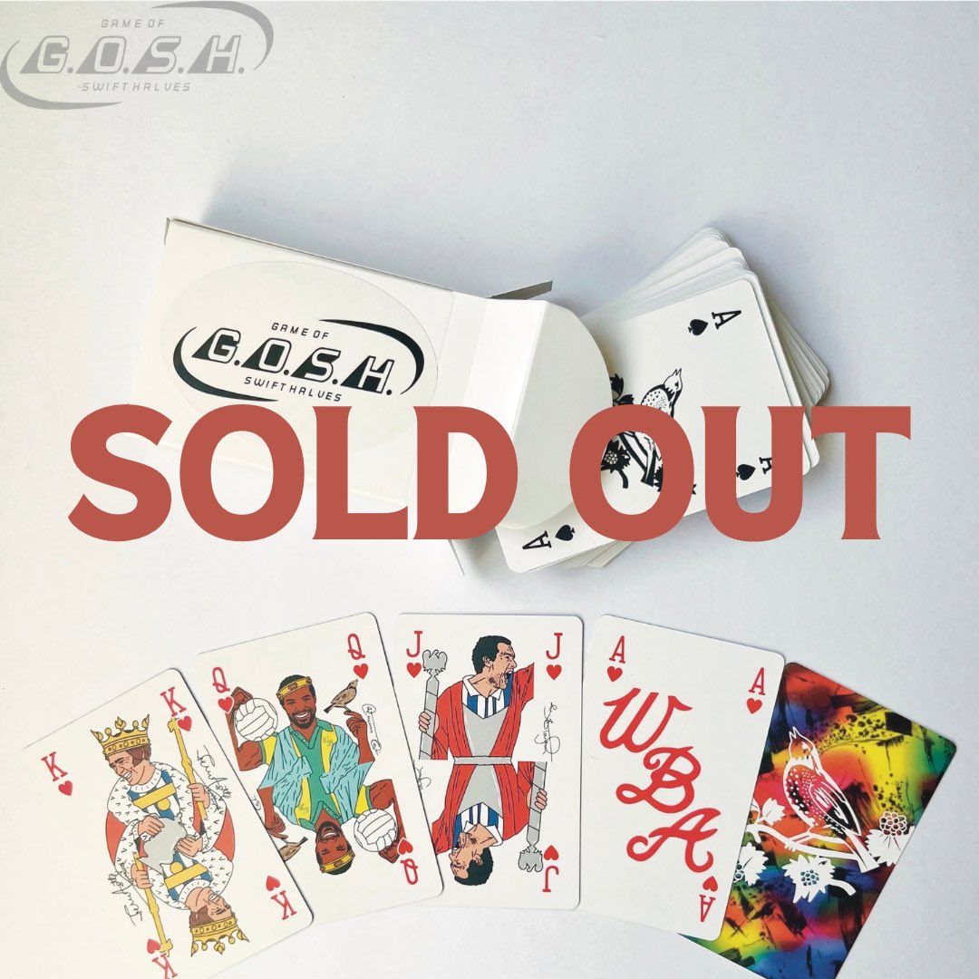 SwiftHalvesGOSH's tweet photo. ‼️WBA Playing Cards have now sold out‼️

Keep your eyes peeled for another limited release soon

Thanks to everyone that’s supported this project so far! It’s been great to get such positive reviews

Beer mats &amp; prints are still for sale in our Etsy shop

#wba #coyb #baggies #efl https://t.co/kfjp3DGJcD