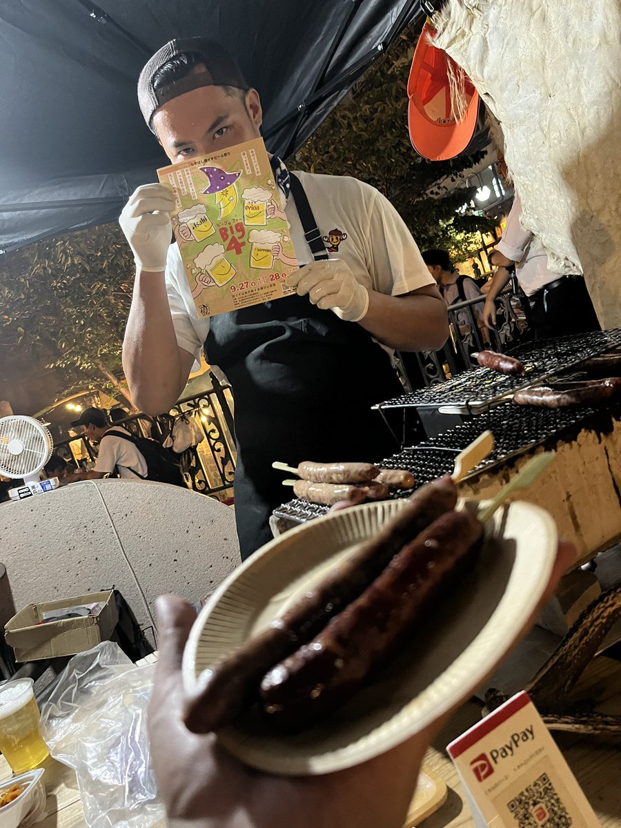 そんなテルニキは普段ジビエソーセージ焼いてます🦌🐗　
毎月第四金曜日には名駅近くで夜市が開催、テル君のお店<a href="/hinatashoten618/">ジビエと腸詰屋 ひなた商店</a> もだいたい毎回出店してるのでそちらも是非🤘