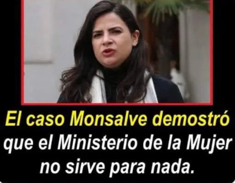 Creo que dado el casi cero aporte de este Ministerio y la desprotección que no es capaz ni de brindar dentro de la moneda, ade+ de la cantidad de personas inservibles que debe tener trabajando DEBE ser eliminado y sólo existir el servicio de la mujer #monsalvegate
