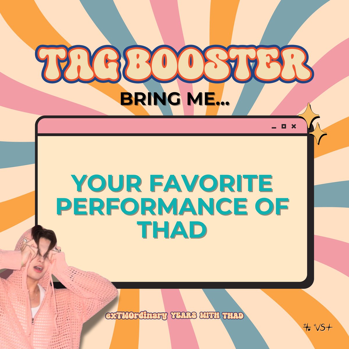 ThadVST's tweet photo. [🌐] #TTO_Trends

TAG BOOSTER #4.9 — “BRING ME…”

Reply/QRT your answer and don’t forget to use our official tags!

exTWOrdinary YEARS WITH THAD 
#TwoYearsWithTHAD #NEWID_THAD #뉴이드_타드 #New_ID #뉴이드 @official_newID https://t.co/GZSlHq3c9A