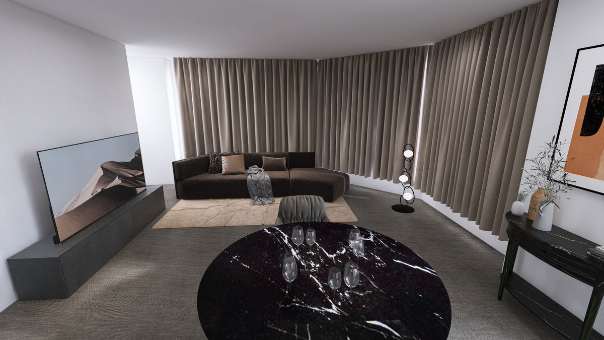 ienoe07's tweet photo. 【納品事例】

角部屋で湾曲している間取りのため、ソファは窓に沿ったデザインでお納め

ラグも光沢感のあるデザインとその他家具はブラックマーブルやセラミックで統一を✨

フローリングはペット用フロアクッションで雰囲気もよりモダンテイストへ

この度はご依頼ありがとうございました😀 https://t.co/eprkWeA7tl