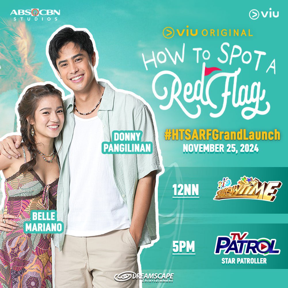 DreamscapePH's tweet photo. Not all Mondays are bad—lalo na kapag kasama sina MATT at CHA! 🚩

Catch the cast of #HowToSpotARedFlag, Donny Pangilinan and Belle Mariano tomorrow, NOVEMBER 25, on IT’S SHOWTIME and as Star Patroller on TV PATROL! https://t.co/UXAnDFsgoV