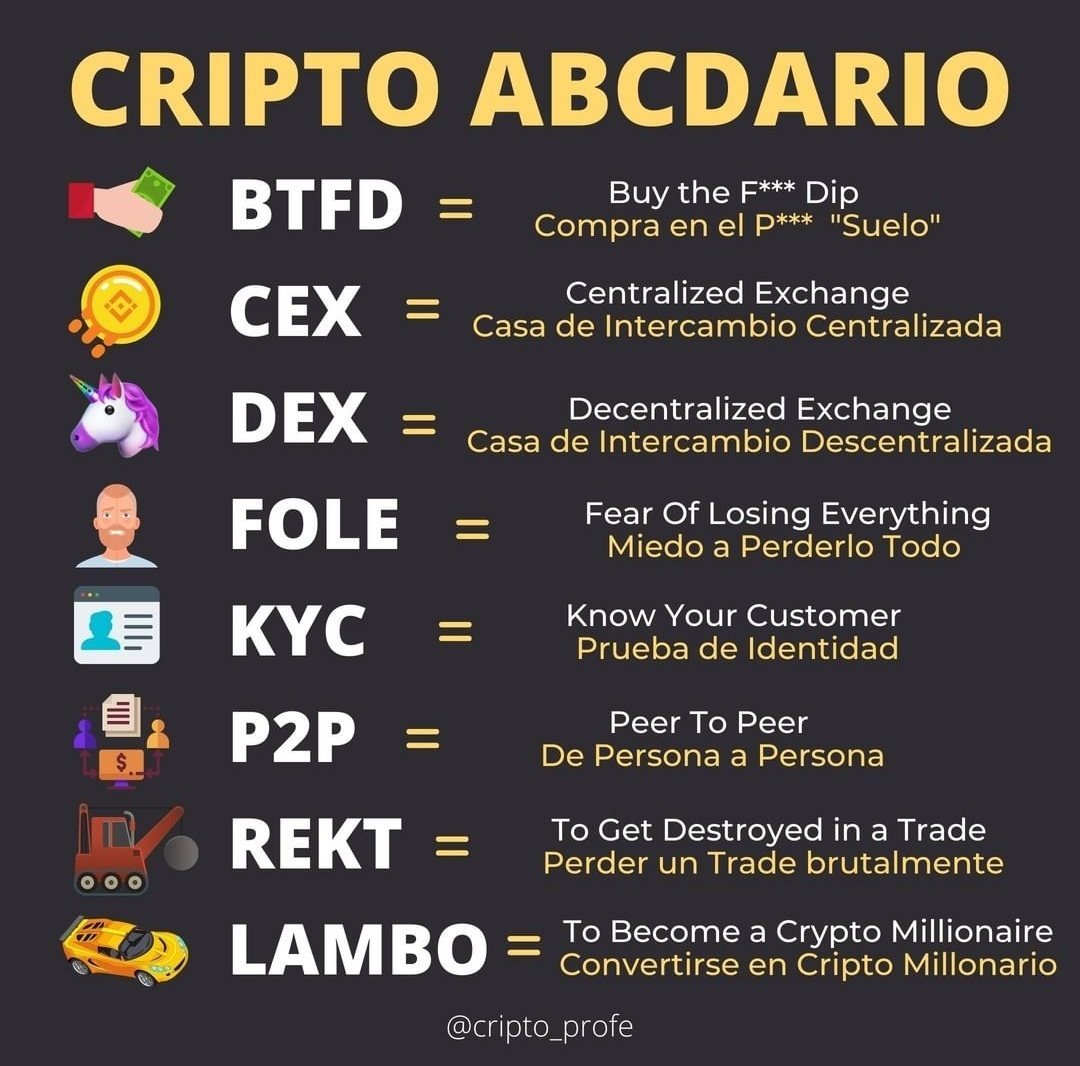 Cryptoprofe_'s tweet image. Para los recién llegados, vocabulario cripto