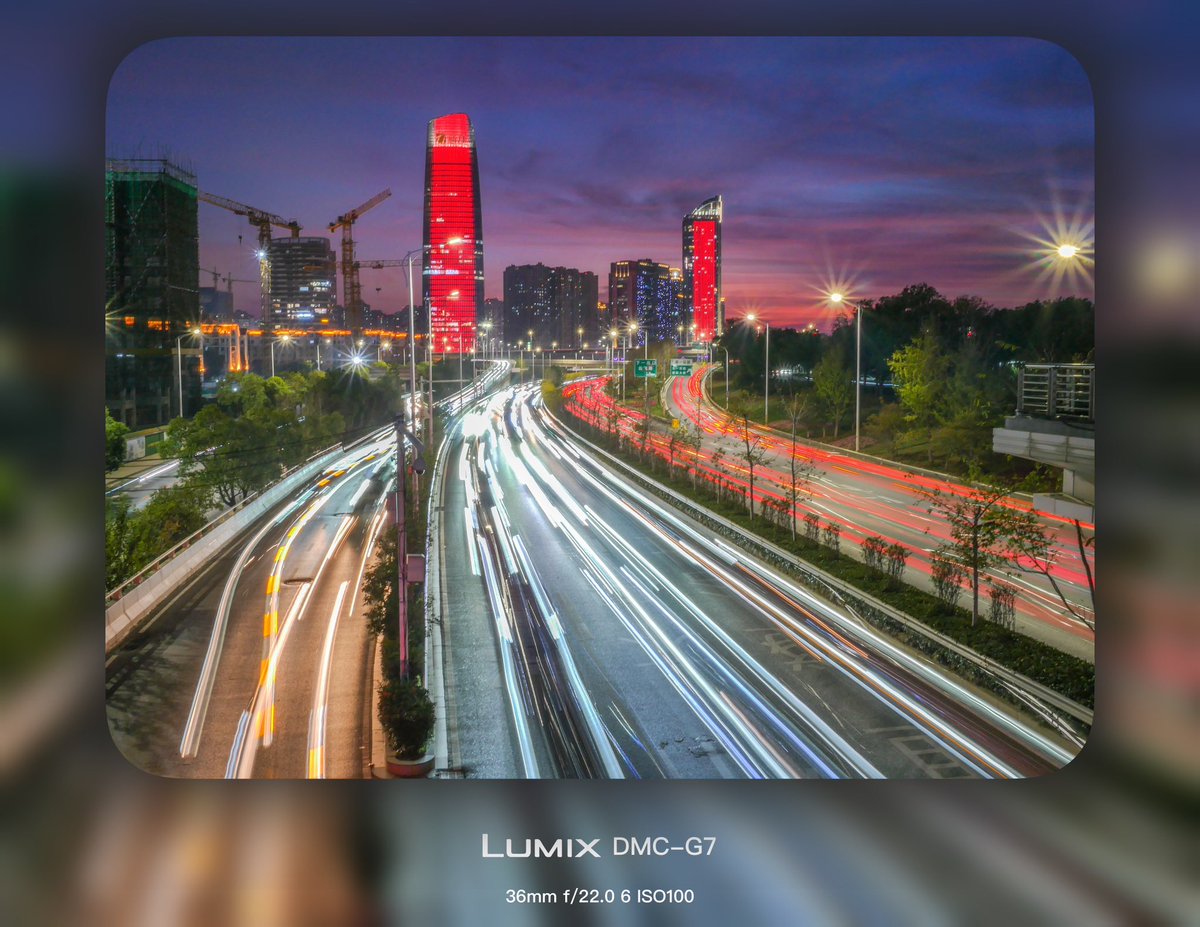 It may be because the light intake of the M-four-three frame is not enough, resulting in the poor output effect (the anti-shake must be turned off when shooting on the tripod)