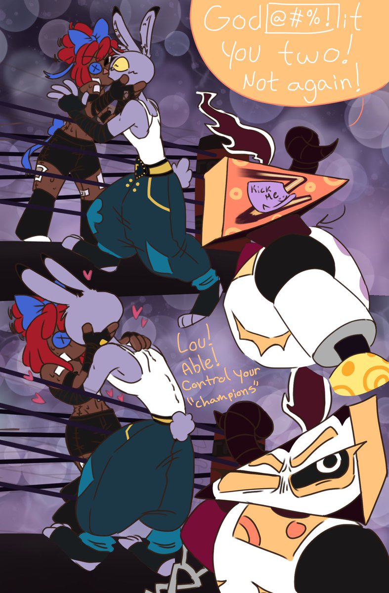 Marharhehe's tweet photo. Hey gang, had this one in my drafts since July (oops) I am ultimately deciding to share it now! 

Boxer Au creator!! : @burrotello 

#tadc #tadcau #TheAmazingDigitalCircus #bunnydoll https://t.co/FkTohiuRcN