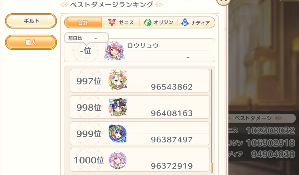 lawryu's tweet photo. ギルクエEXいつもの個人ノルマ1000位以内ヨシ
ギルドディスコ観てたら最上位メンバーは毎回奥深く研究されてます…参考にするには頭と時間とエンゲージとその他色々足りない勢
イゾルデ星5タレント70％全通しは余裕で諦めた
 #れじぇくろ https://t.co/4Ac9Yug2Ih