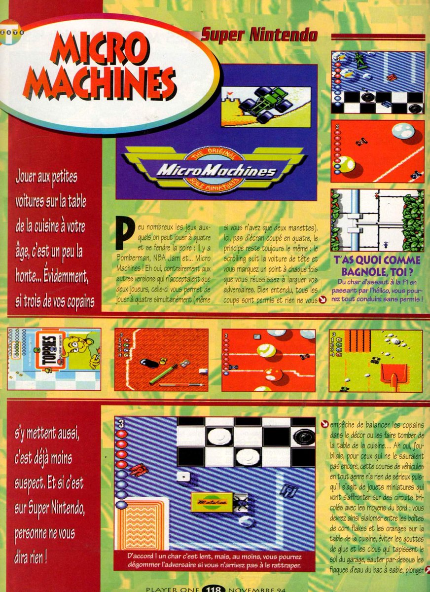 AllmightoFranky's tweet photo. La suite avec les tests encore sur #SuperNes de jeux où le multi et le fun étaient présents! #MicroMachines et #NBAlive95!! 4/5 https://t.co/0EwA2OADSC