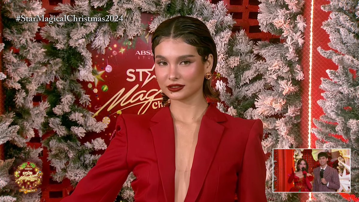 housematenkuya's tweet photo. Anji Salvacion graces the white carpet at the Star Magical Christmas 2024. #StarMagicalChristmas2024 https://t.co/aML5YXXjc2