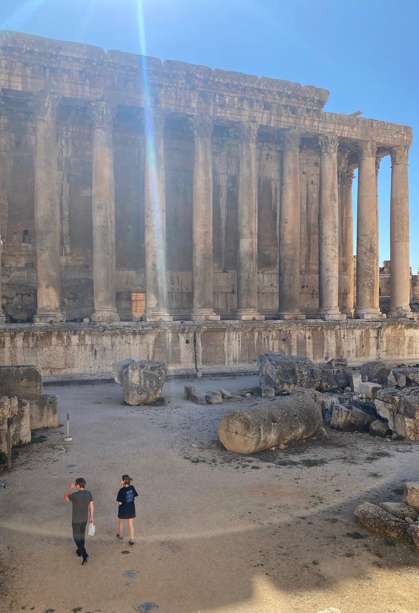 davidmcw's tweet photo. This is Lebanon. 

A most beautiful country. 

Me in Byblos, home of the first ever book, sitting in a Pheonecian amphitheatre. Hanging out in a Beirut cafe and finally a pic of me in Baalbek, the most intact Roman temple in the world. https://t.co/XkKsljoujW