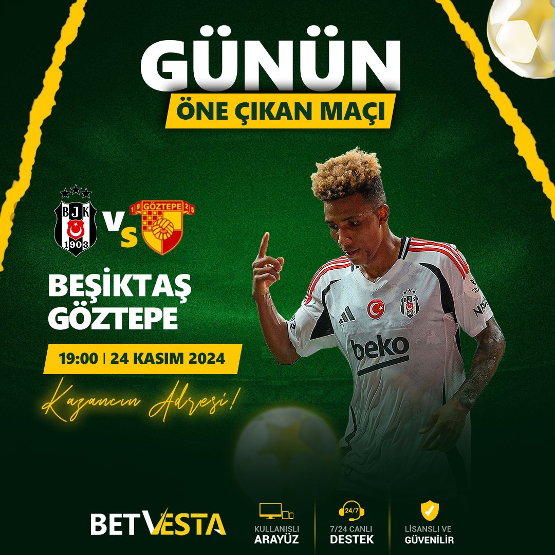 🏆 TÜRKİYE SÜPER LİG 🏆

⚽️ BEŞİKTAŞ  🆚 GÖZTEPE ⚽️

🎁betvesta %100 Spor hoş geldin bonusu ile kazanmaya hazır mısın?🎁

🛡 BETVESTA İLE ANINDA YATIR ANINDA ÇEK!🛡

🌐KESİNTİSİZ ERİŞİM🛡
heylink.me/BetVesta/