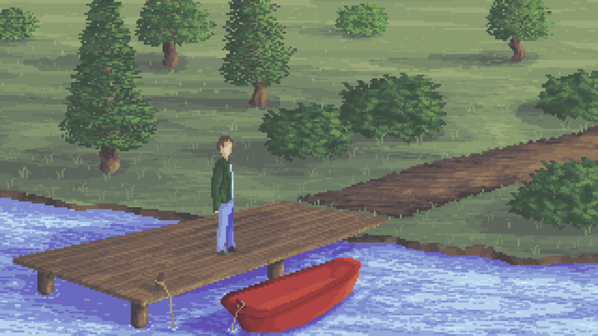 Cozy river scene for my game

If you would like to see the creation process of this one, check it our here: youtu.be/M0WeN6pSLeE

#pixelart #aseprite #IndieGameDev
