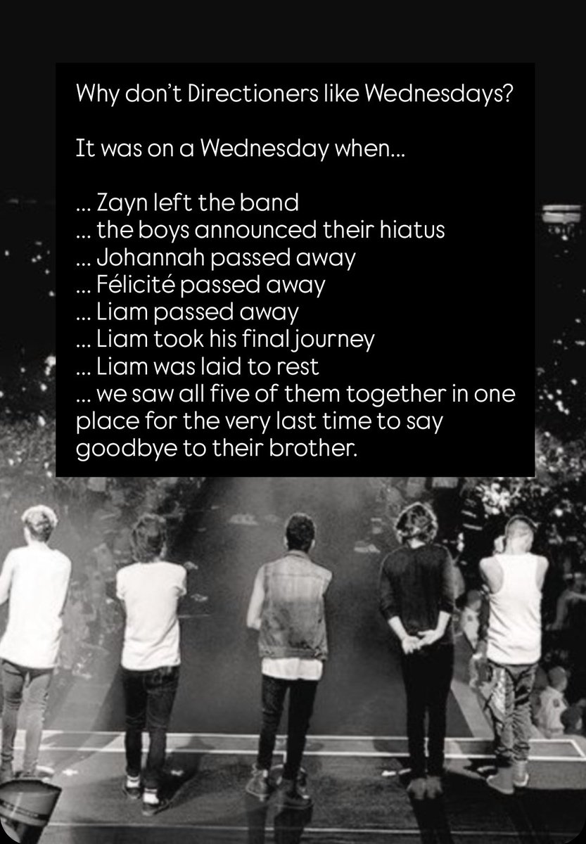 WeLiveForeverHQ's tweet photo. Wednesdays for a Directioner 💔 https://t.co/1ypxogNKsZ
