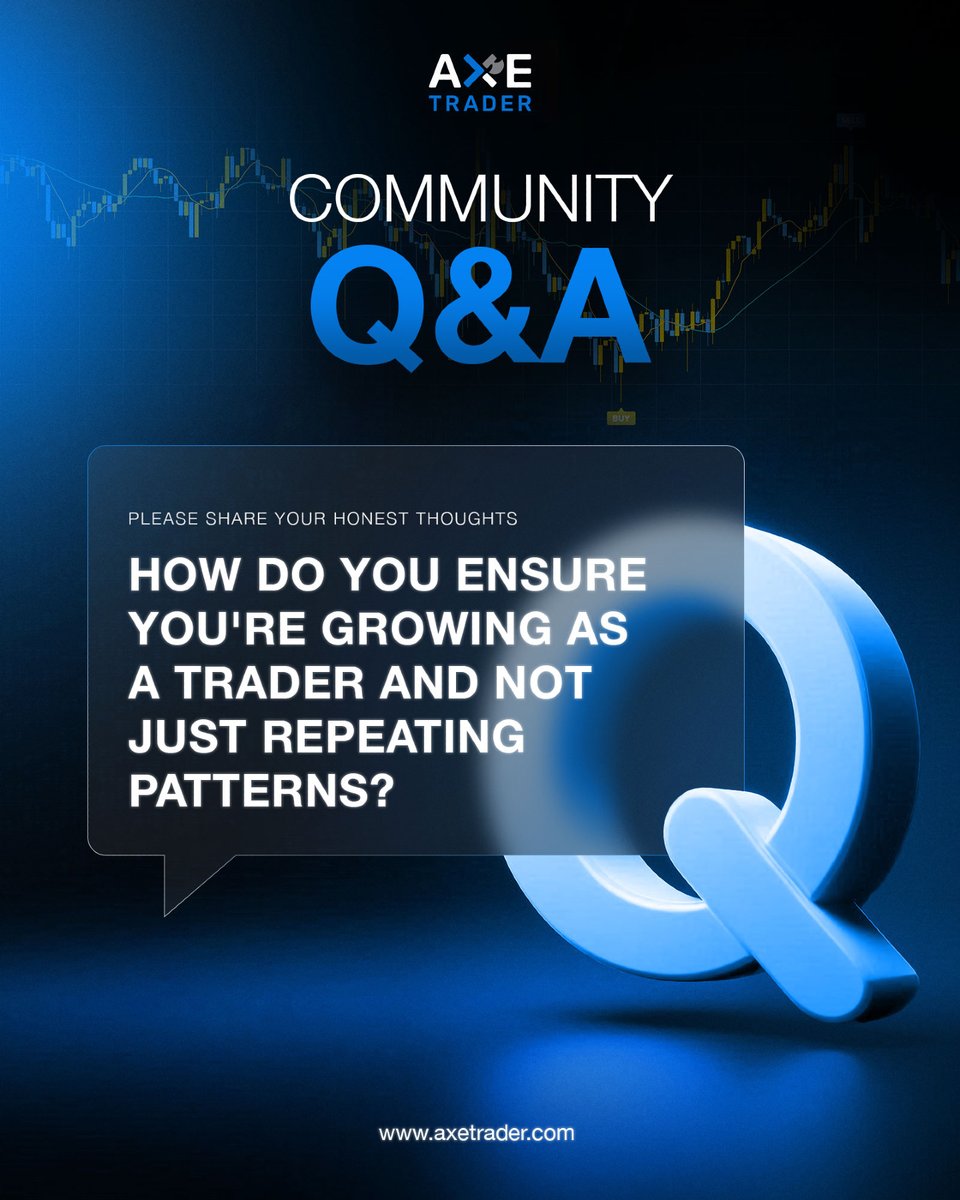 AxeTraderHub's tweet photo. Tell Your Story! 💬

How do you ensure you're growing as a trader and not just repeating patterns? 🤔

This week's Q&amp;A is about progression! Share your thoughts in the comments and connect with other traders in the community

#AxeTrader #BeTheAxe https://t.co/dSl5hTtlQV