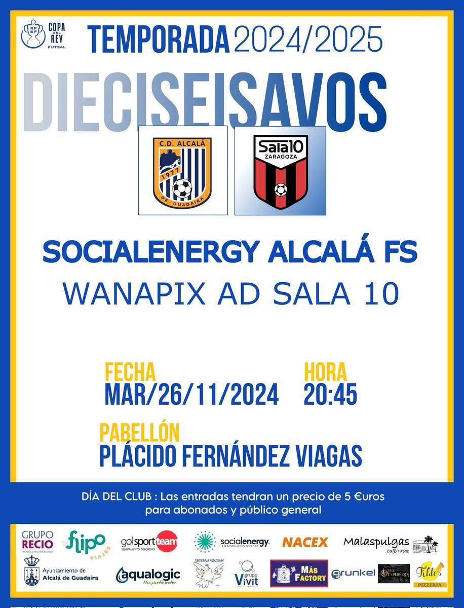 🔥¡El martes, llenemos el Plácido Fernández Viagas!🔥

🐲Los nuestros están haciendo historia, y se merecen que Alcalá de Guadaíra y el Futsal sevillano respondan con el "calor" que merecen. 💪🏼🤍💙

🔝 Viene un 1ª... ¿Te lo vas a perder?😉

#Socialenergy #Somos41500 #CopaDelReyFS