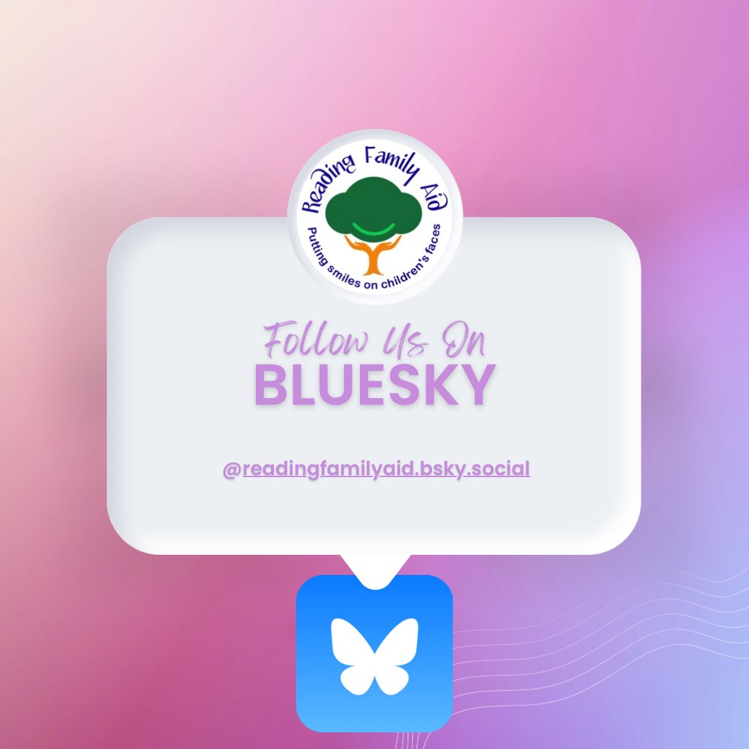 Just to let you know, we’ve joined Bluesky - if you’re on there too then please follow us! 🦋 

bsky.app/profile/readin…

#bluesky #joinedbluesky #charitiesonbluesky #localcharity