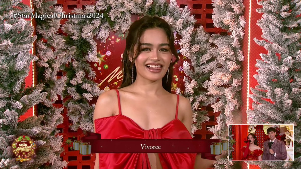 housematenkuya's tweet photo. Vivoree is looking very stunning in her red dress at the Star Magical Christmas 2024. #StarMagicalChristmas2024 https://t.co/cIJxQXvmDp