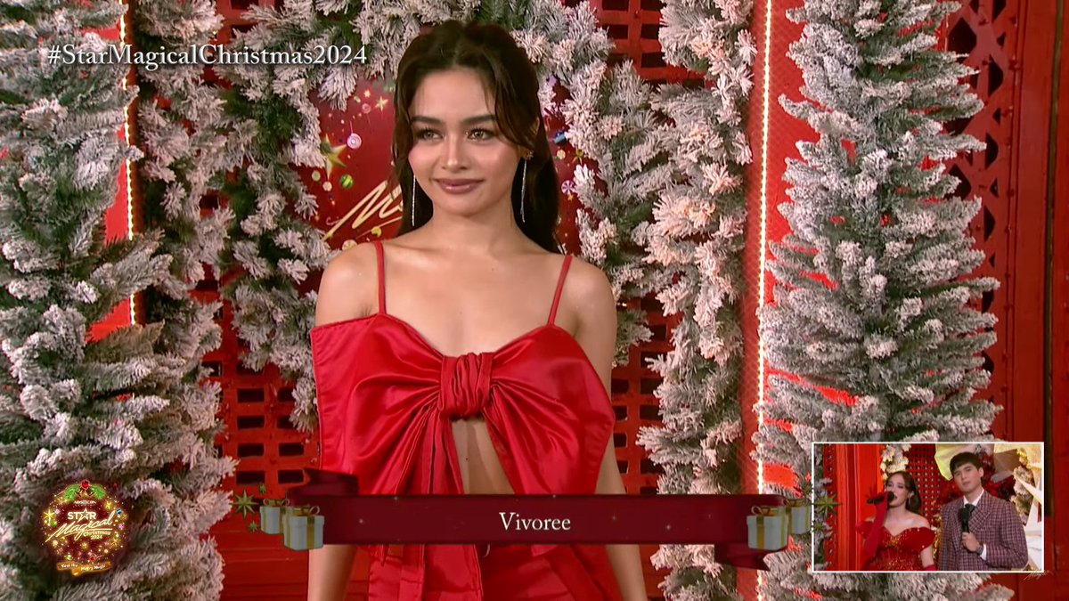 housematenkuya's tweet photo. Vivoree is looking very stunning in her red dress at the Star Magical Christmas 2024. #StarMagicalChristmas2024 https://t.co/cIJxQXvmDp