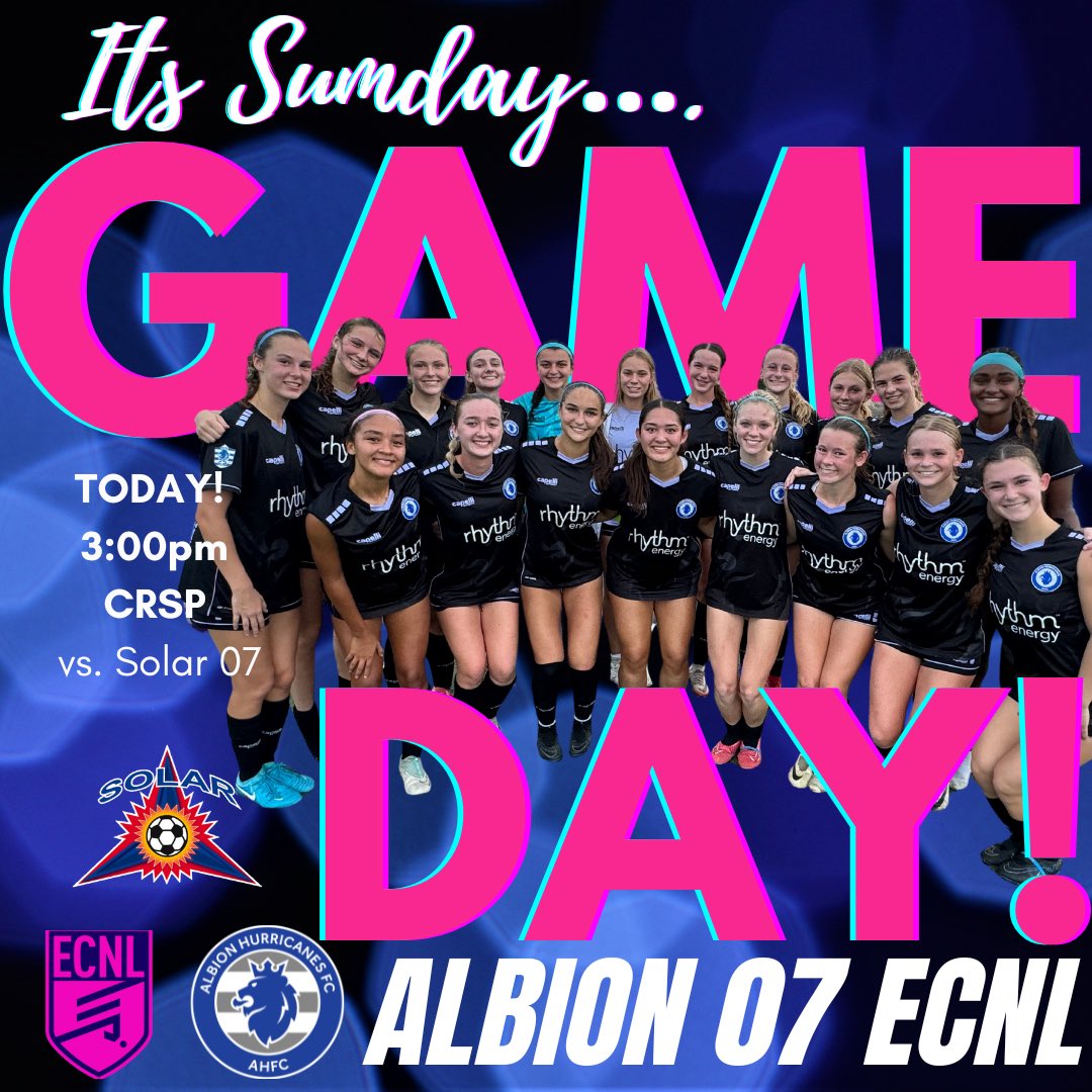 It’s Sunday Game Day!  It’s our last games of the fall and for a few months.  Come watch us play if in town!

🆚<a href="/solar07g/">Solar 07/06G ECNL (U19)</a> 
🗓️TODAY!
⏰3:00pm
📍CRSP #1

#ahfcpride #ahfcsoccer <a href="/PrepSoccerTX/">Prep Soccer Texas</a> <a href="/ImYouthSoccer/">ECNL/GA/Recruiting/College Soccer</a> <a href="/TopDrawerSoccer/">TopDrawerSoccer</a>