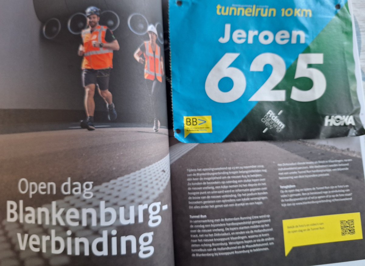 JeroenKoerten's tweet image. Goedemiddag @loopmaatjes 
Vorige week zondag deed ik de  #Zevenheuvelenloop en nu de #TunnelRun door de gloednieuwe #Maasdeltatunnel
#Blankenburgverbinding.
Flinke hoogteverschillen en daarom werden hier van de zomer tijdens de #TourdeFranceFemmes de eerste bergpunten verdeeld.