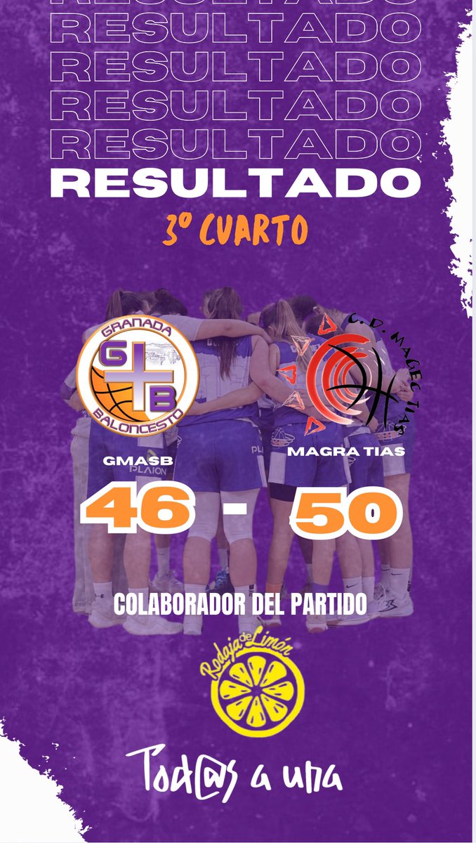 ⌚️3Q EN FUENTENUEVA

💜 <a href="/GMASB_/">Granada + Baloncesto</a> 46 Vs <a href="/magectias1995/">Magec Tías</a> 50

#TOCAFEMENINO😍