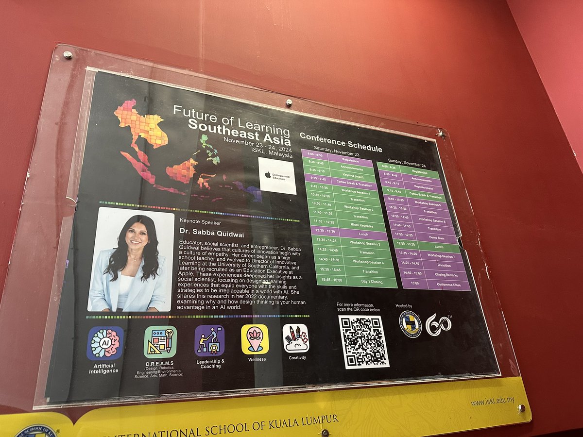 esthersspw's tweet image. Thrilled to be part of the Future of Learning Southeast Asia Conference at the @ISKLofficial ! A fantastic opportunity to connect, learn, and innovate with inspiring educators! 🌟
#FOLSEA #ADEchat #PDatISKL #FOLHK #AppleEducation #AppleTeacher #AppleDistinguishedEducator”