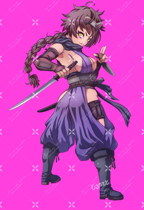 #サムライヴァンキッシュ
狐地ランマルのバトルダメージ差分立ち絵できました～
戦国スレイブでは流血や傷も表現しましたが今作は控えてみます 