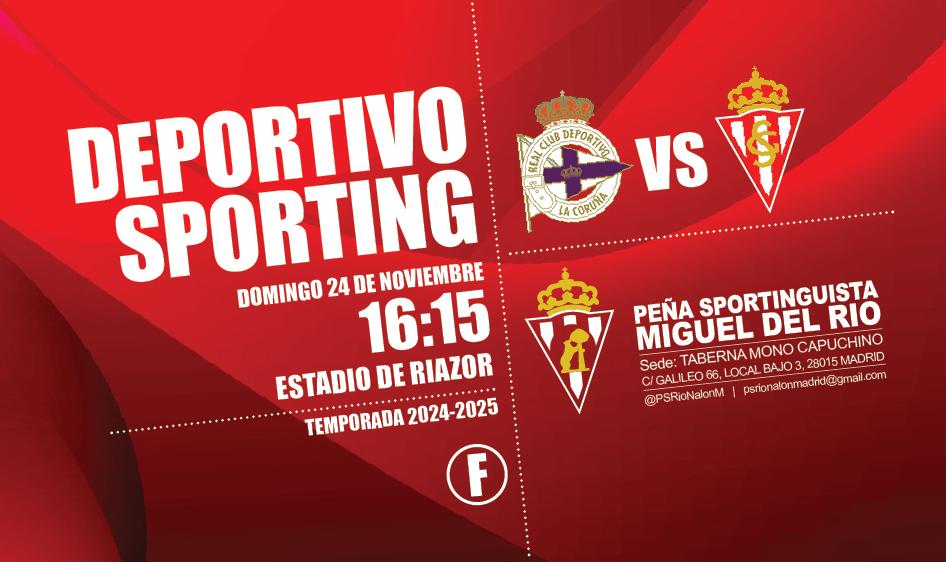 PAR-TI-DA-ZO
En Riazor o en nuestra sede, pero siempre con el Sporting