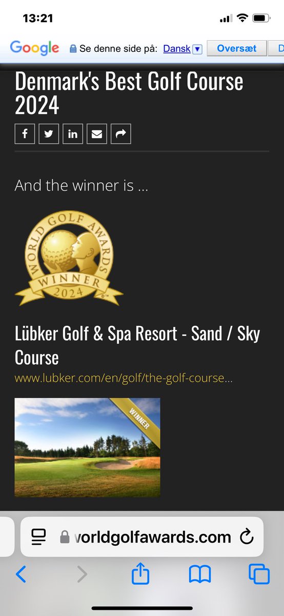 greenkeeper1's tweet photo. Well that’s the 2nd time in 3 years! Great team effort including @Marie_Louise_O for helping with just about everything and rounds off a pretty good year 🇩🇰⛳️ https://t.co/kss0G2TSmN