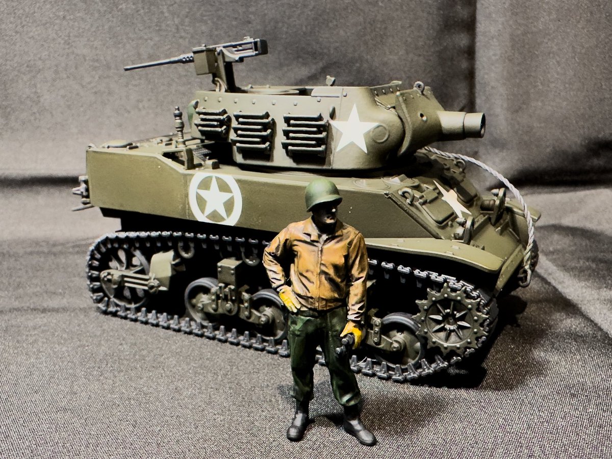 Petitduc_pla's tweet photo. 久しぶりの完成ツイート。
#TAMIYA 1/48 M8自走榴弾砲
格好良い！今回はあまり汚していませんが https://t.co/KpAKXjudKG