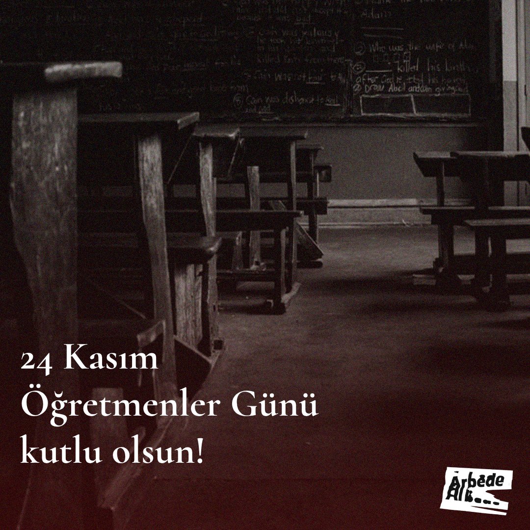 ArbedeKitap's tweet photo. 24 Kasım Öğretmenler Günü kutlu olsun!
#ArbedeKitap #Arbede #edebiyat #akademi #öğretmenlergünü https://t.co/9IDy5aiqzW
