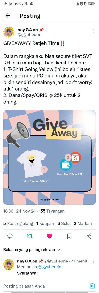skylightsvt's tweet photo. @igyufleurie Done all rules Kak. Congrats karna udh secure tiketnya, enjoy semoga dilancarkan ampe beres nonton konsernya nanti. Harapannya Semoga sebong jadi tambah sukses, dijauhkan dari orang-orang yang rese. Semoga sebong selalu sehat dan bisa kumpul ot13 lagi komplit tanpa ada kekurangan https://t.co/nOKf6h0LUT