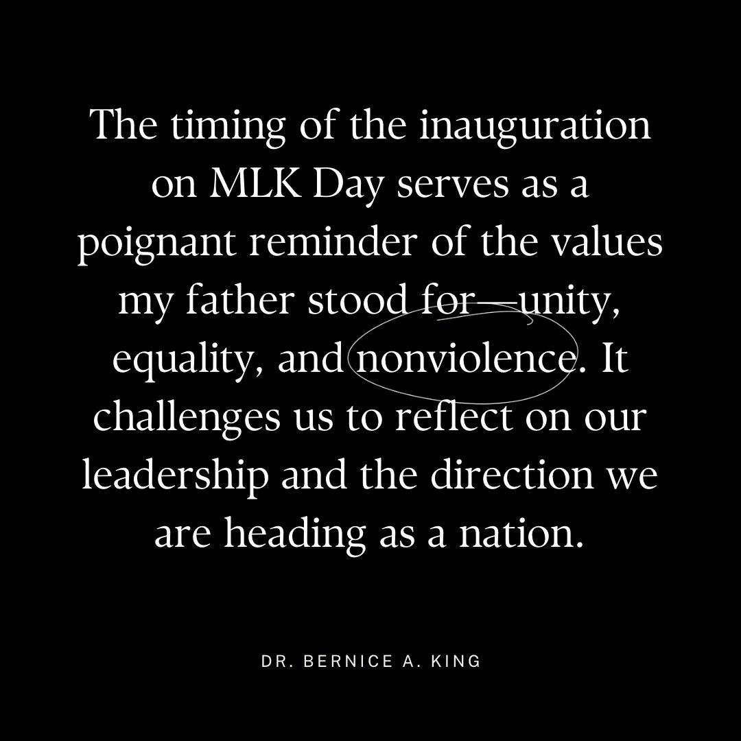 BerniceKing's tweet image. A wake-up call! Where Do We Go from Here? CHAOS OR COMMUNITY.

We have a choice. We can still fight to protect Freedom, Justice, and Democracy through the spirit of #Nonviolence365 and by choosing community over chaos.

#MissionPossible #2025KingHoliday #Inauguration2025