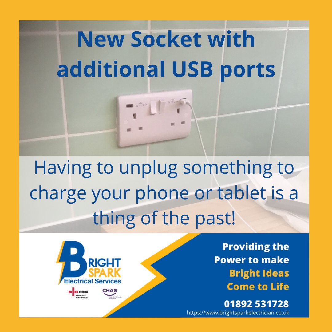 BrightSparkTW's tweet image. USB Sockets! Save the day from extension leads.
Perfect sockets for Teenagers who have to be hooked up to the world on multiple devices!
#sockets #brightspark
✅ Call us now. 📞 01892 531728
✅ Speak to one of our experts. 📞