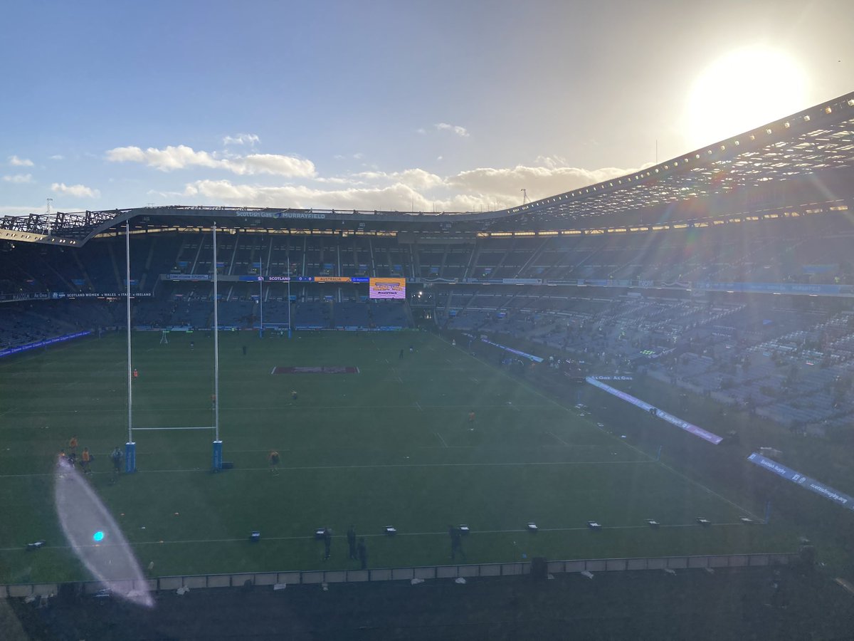 Can’t believe the suns in my eyes at Murrayfield today, after yesterday!