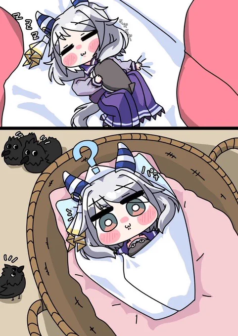 エケチェンの流れ来てる?ちっちゃいヒシミラクルは既に包み済みです。
#ウマ娘 