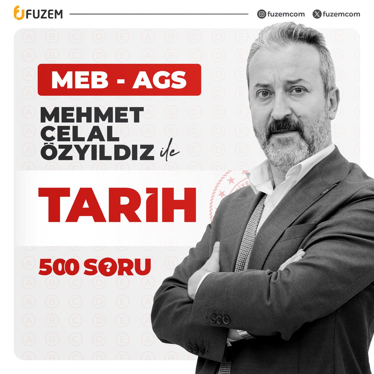 2025 / MEB-AGS Hazırlıkta FUZEM Hep Yanında!
Mehmet Celal ÖZYILDIZ ile 500 Soruda Tarih Canlı Eğitim Programımızdaki Premium Avantajlar Sadece fuzem.com’da!
Özel Fiyat - Sınırlı Kontenjan📌

#fuzem #farklıuzem #meb #ags #kpss #öabt #osym #akademi #tarih