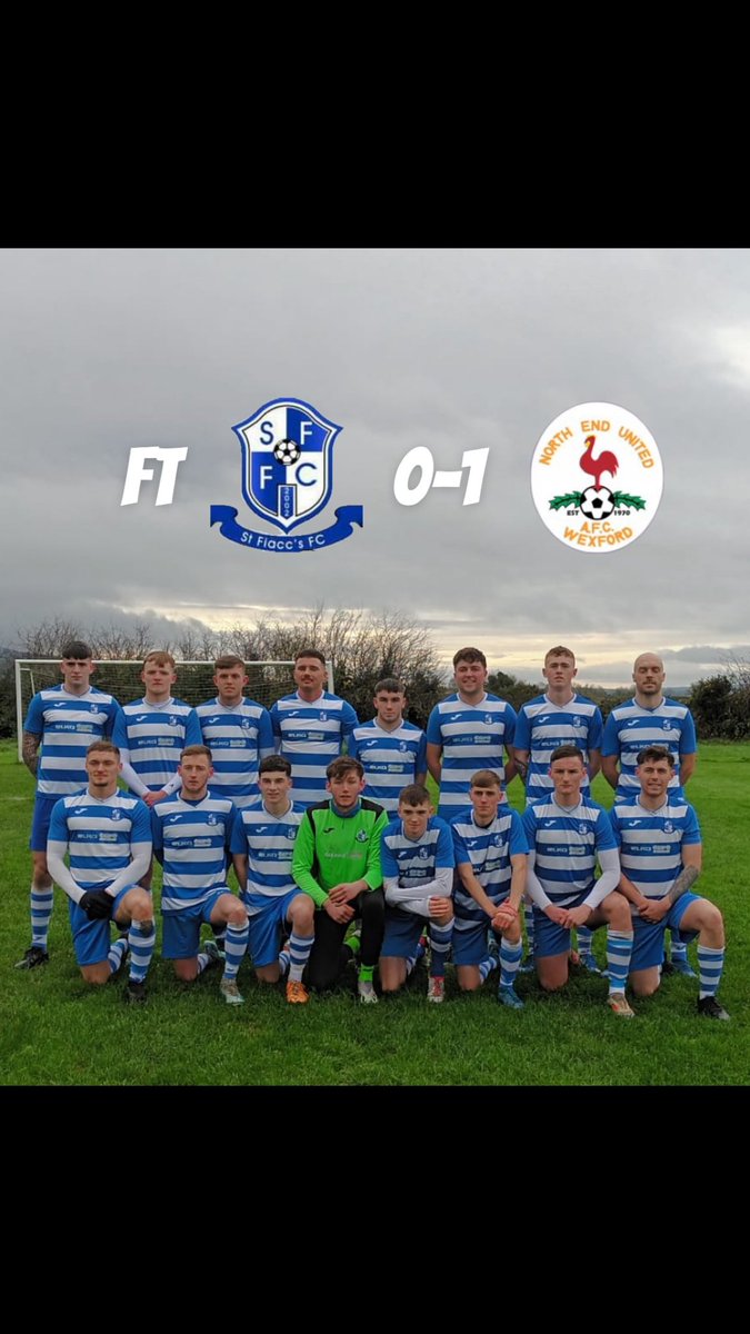 Boys done themselves proud today and were unlucky not to get a draw from the game

North end dominated possession in the first half and went in 1-0 up at half time

Fiaccs were well on top second half and had some very good changes but were unable to convert <a href="/StFiaccsFC/">St Fiaccs FC</a>