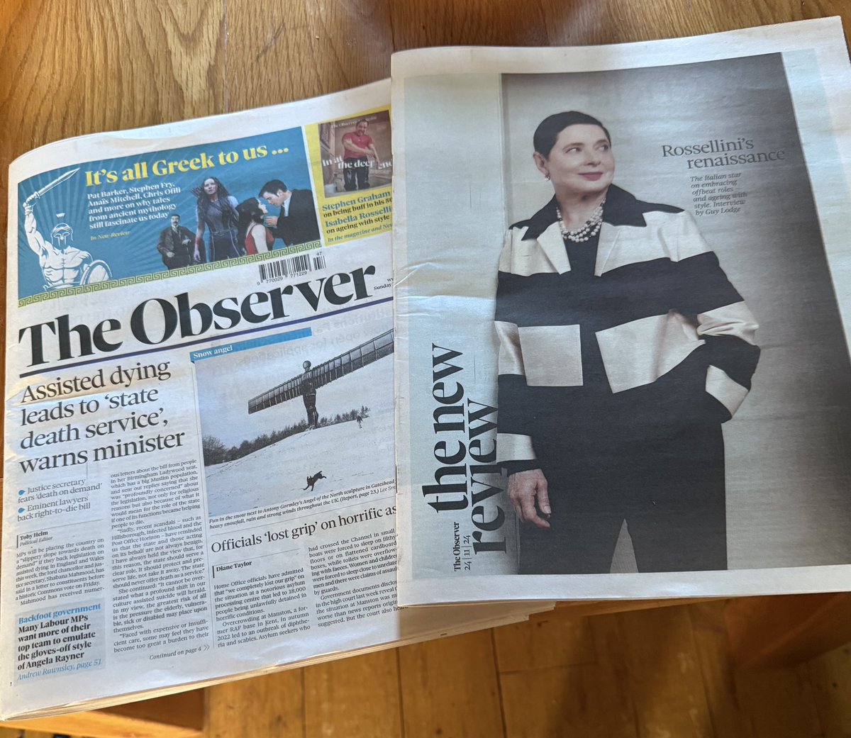 BrianPelan's tweet photo. Got my Observer newspaper today. The very best of the Sunday titles. It’s vital that we support the journalists at the Observer and Guardian who are opposed to the Tortoise Media deal - @sarah_donaldson @soniasodha https://t.co/aW5Y1m0Z2T