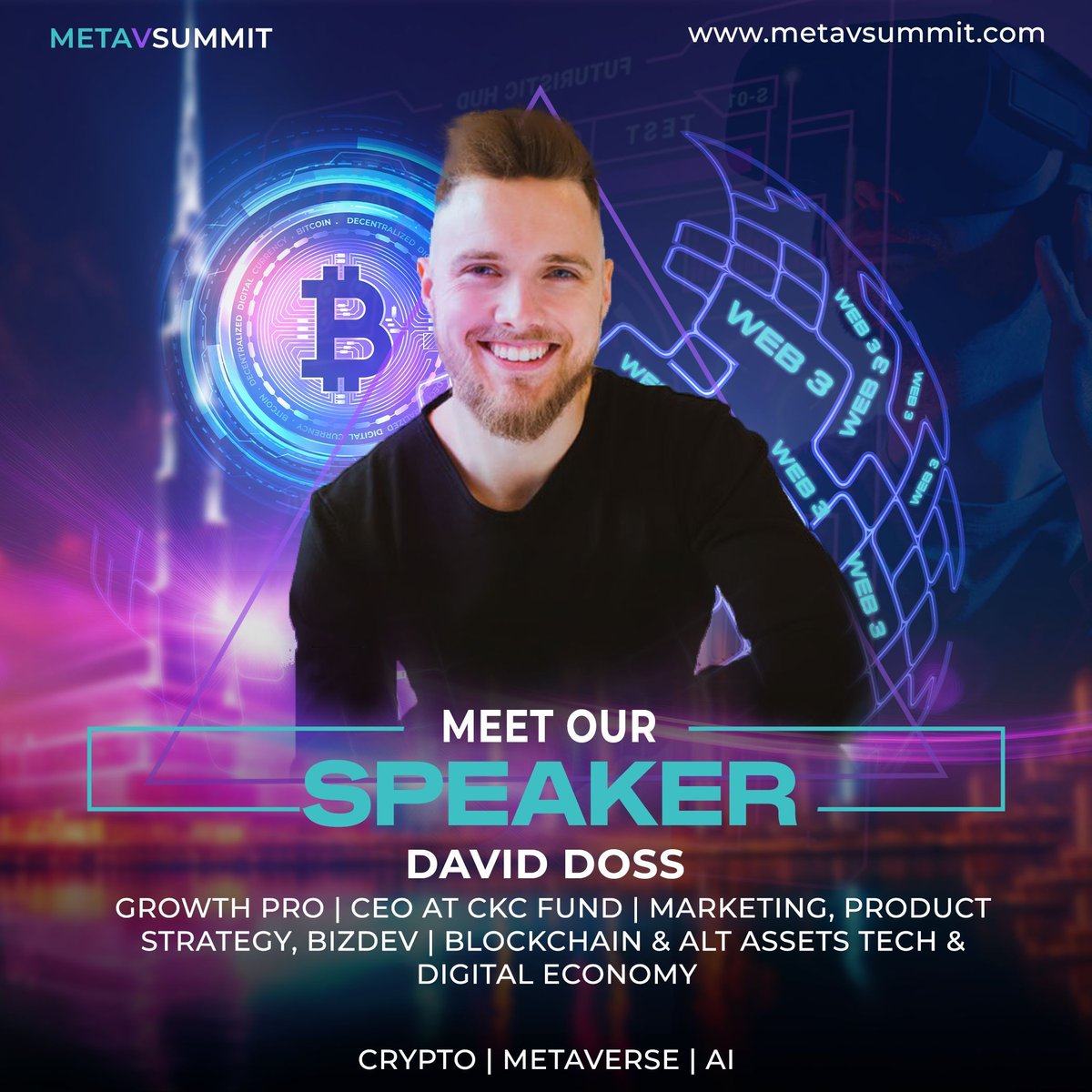 🚀 Meet David Doss at MetaVSummit Dubai!

CEO of CKC Fund &amp; Blockchain Strategist, sharing insights on Web3 &amp; Digital Innovation. 🌐

📅 7-8 Jan 2025 | 📍 Dubai

🎟️ Register: buff.ly/4g1KZrI

#MetaVSummit #Blockchain #Crypto #AI