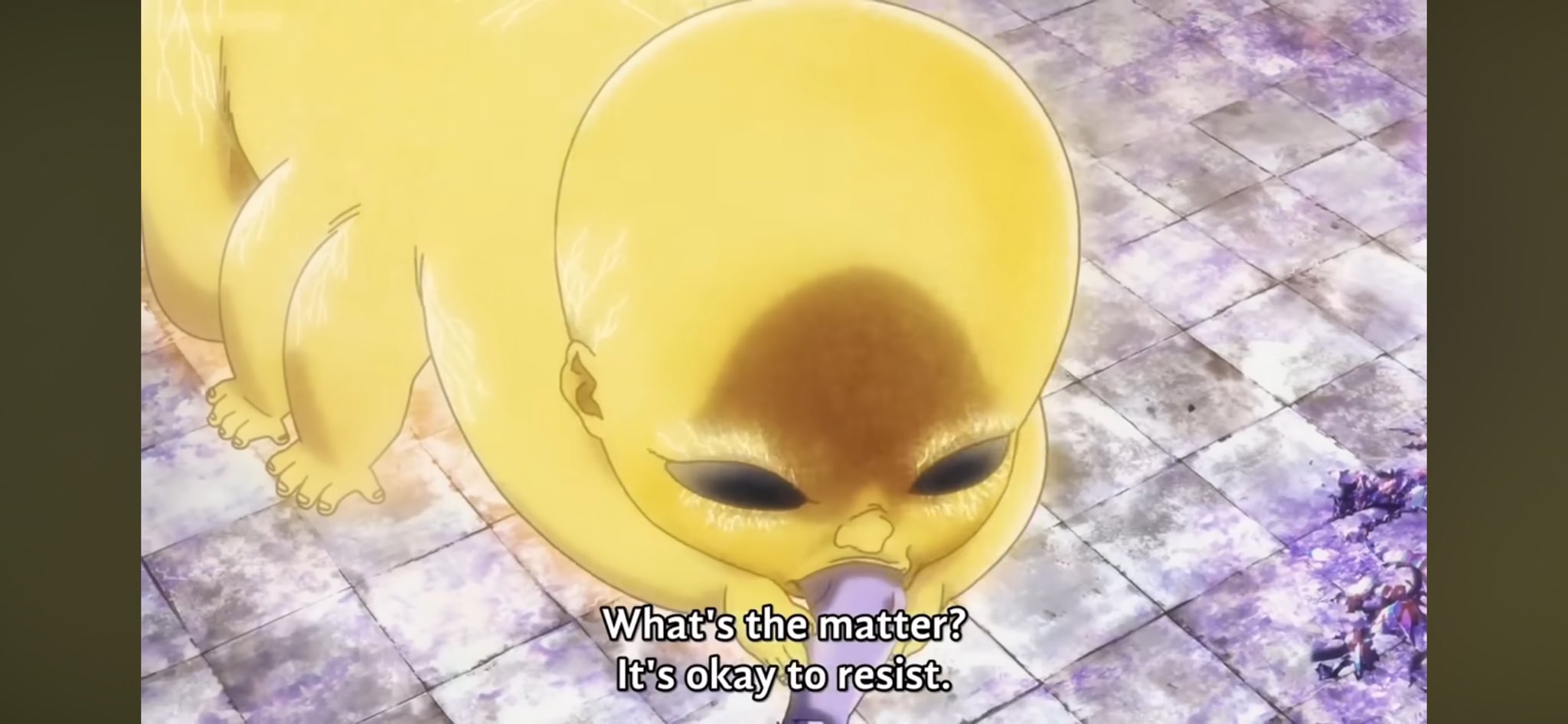 金色疋殺地蔵(本人) 朝方のこの人目パンパンすぎてほぼ疋殺地蔵なってた。 #あしそぎ