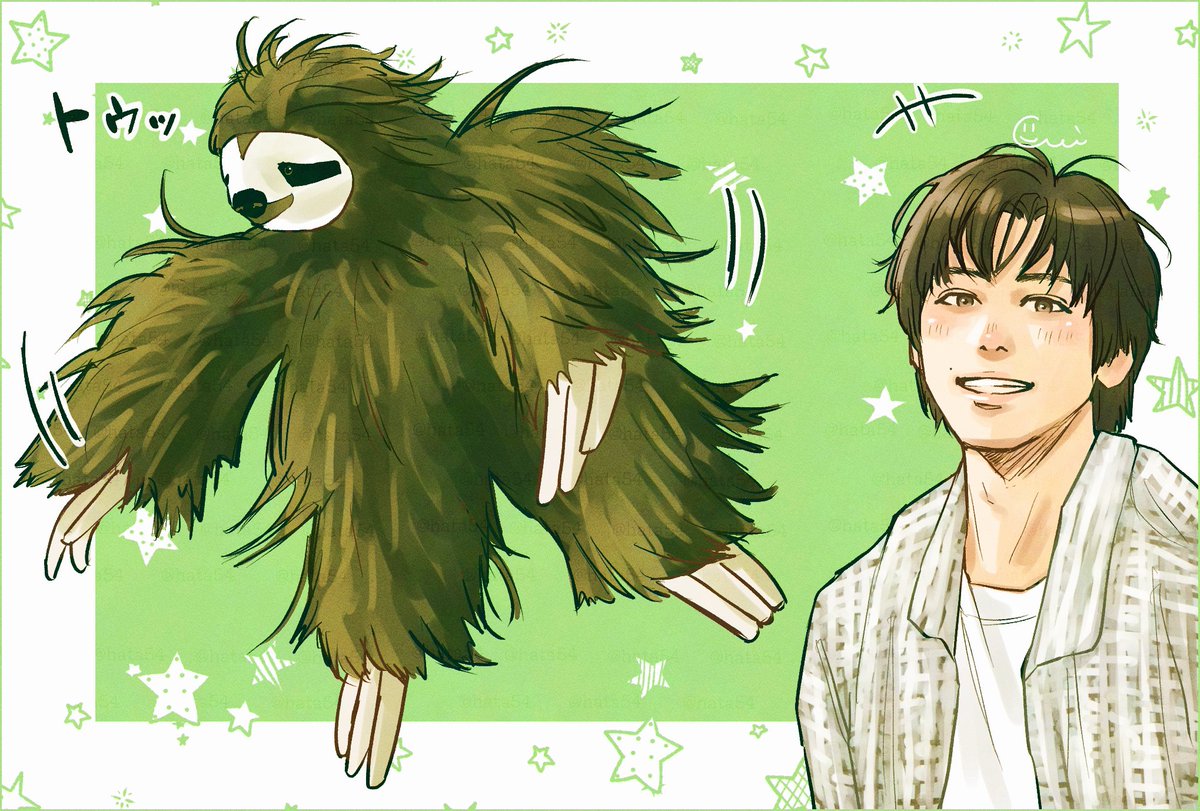 hata54's tweet image. 空飛ぶけんた🦥

#健太絵
#awesome！